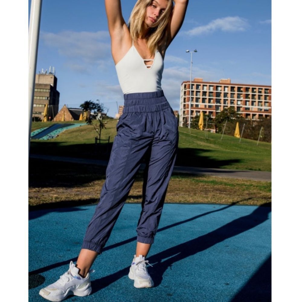 FREE PEOPLE Movement The Way Home Jogger High Rise Pull On Deep Sea XS NWT‎